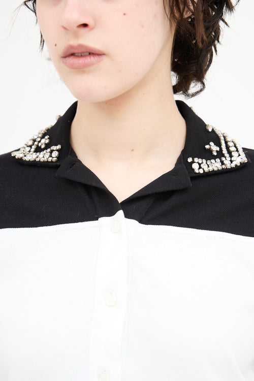 Burberry Crystal Embellished Rugby Shirt