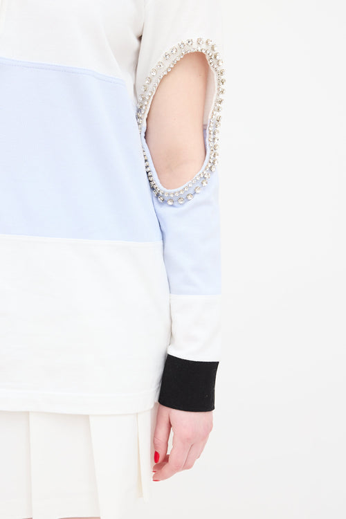 Burberry Crystal Embellished Rugby Shirt