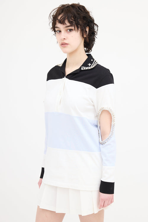 Burberry Crystal Embellished Rugby Shirt