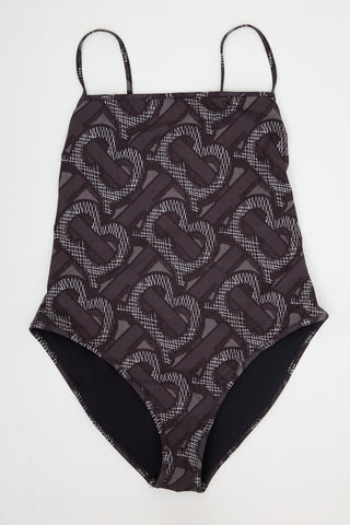 Burberry TB Monogram Print Swimsuit