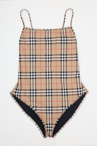Burberry Check One Piece Swimsuit