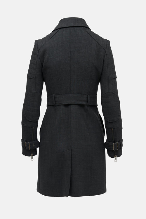 Burberry Double Breasted Zip Coat