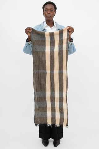 Burberry Merino & Cashmere Check Scarf