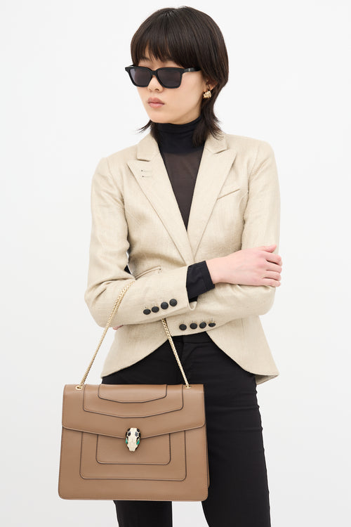 Bvlgari Leather Large Serpenti Forever Bag