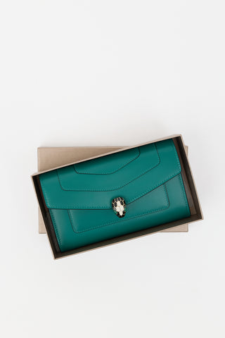 Bulgari Leather Serpenti Forever Large Wallet