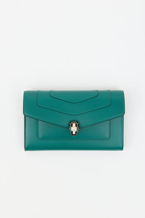 Bulgari Leather Serpenti Forever Large Wallet