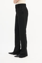 By Malene Birger Black Orianna Split Hem Trouser