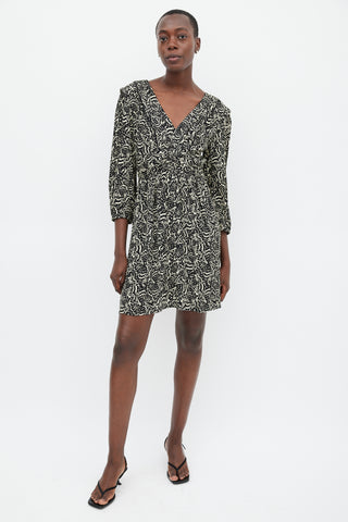 Ba&sh Black & White Patterned Dress
