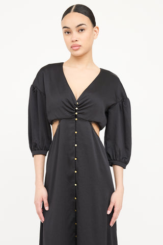 Ba&sh Cut Out Button Up Maxi Dress