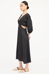 Ba&sh Cut Out Button Up Maxi Dress
