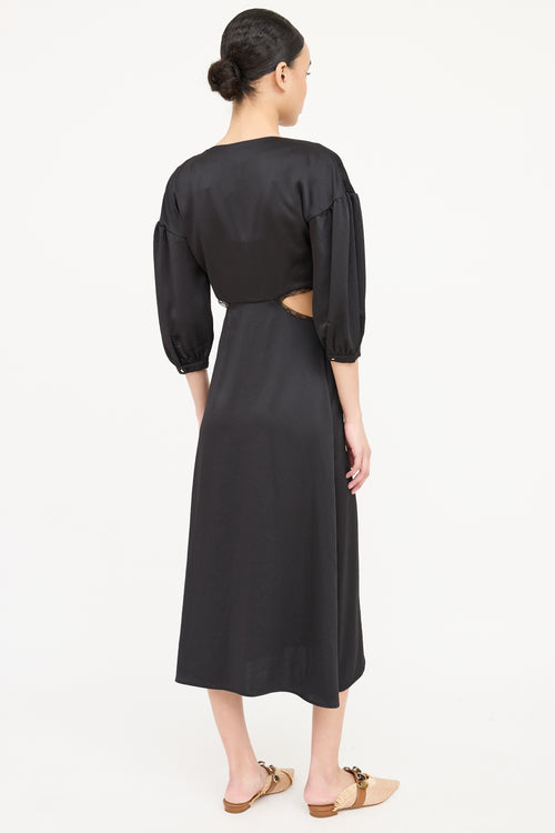 Ba&sh Cut Out Button Up Maxi Dress