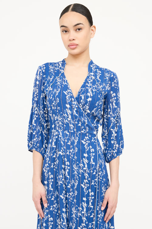 Ba&sh Floral Wrap Tie Dress