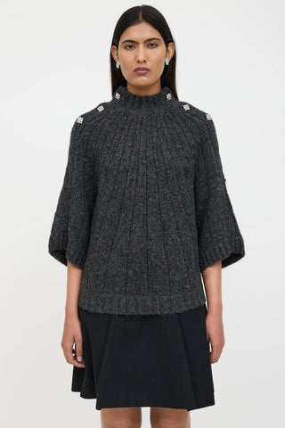 Ba&sh Jewel Snap Knit Sweater