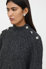 Ba&sh Jewel Snap Knit Sweater