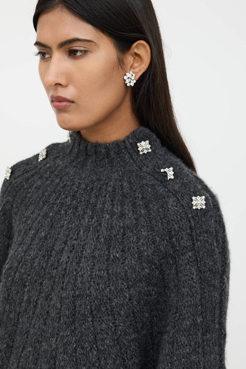 Ba&sh Jewel Snap Knit Sweater