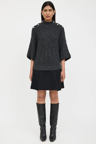 Ba&sh Jewel Snap Knit Sweater