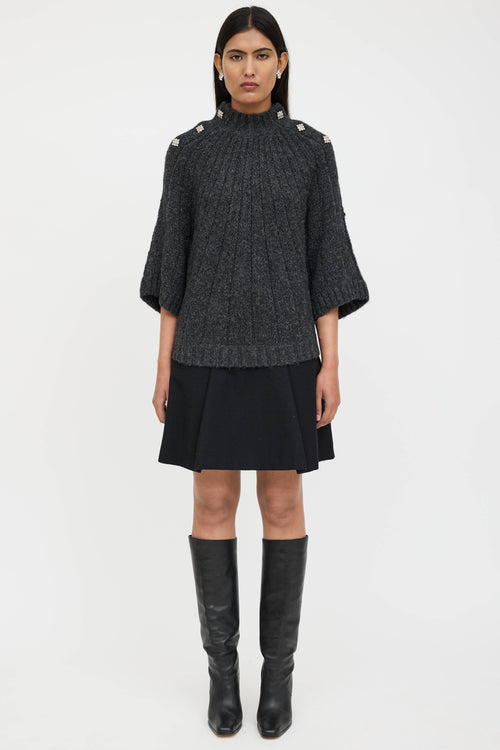 Ba&sh Jewel Snap Knit Sweater