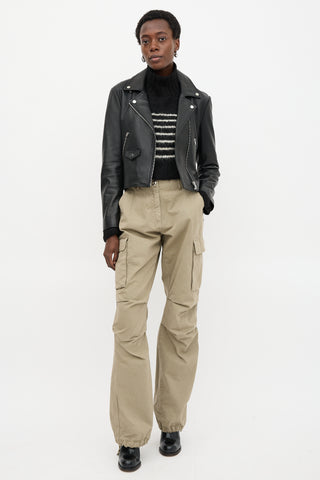 Ba&sh Leather Biker Jacket