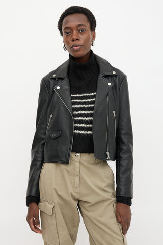 Ba&sh Leather Biker Jacket