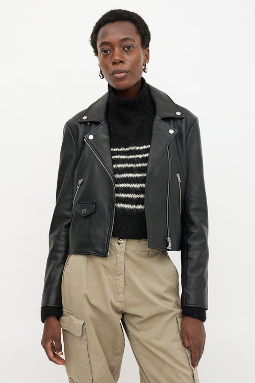 Ba&sh Leather Biker Jacket