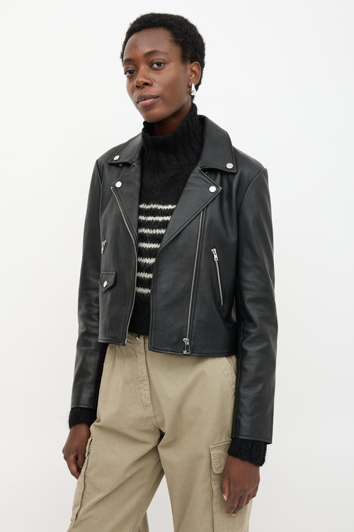 Ba&sh Leather Biker Jacket
