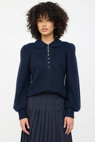 Ba&sh Knit Polo Top