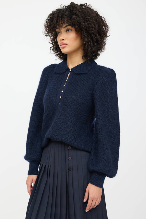 Ba&sh Knit Polo Top