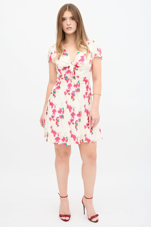 Ba&sh Satin Floral Elita Dress