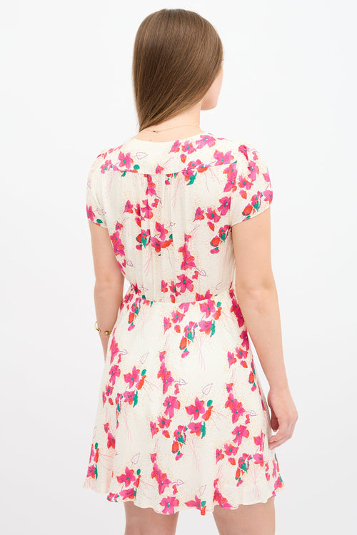 Ba&sh Satin Floral Elita Dress