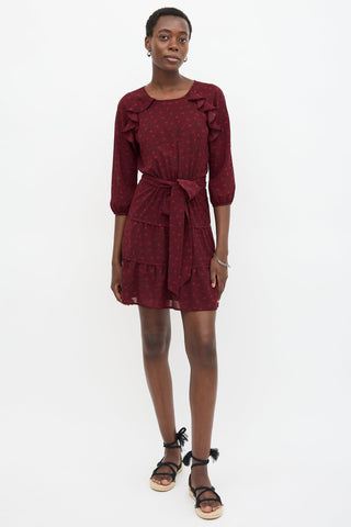 Ba&sh Sheer Printed Relax Dress