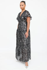 Ba&sh Metallic Ruffled Dress