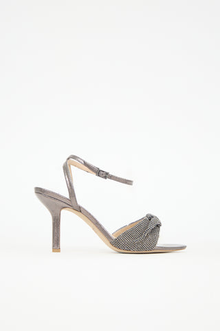 Badgley Mischka Faux Leather & Crystal April Sandal
