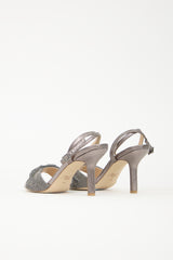 Badgley Mischka Faux Leather & Crystal April Sandal