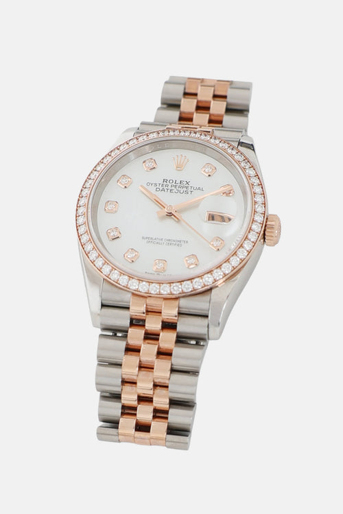Rolex Steel Rose Gold Diamond MOP Datejust 36 Jubilee Watch