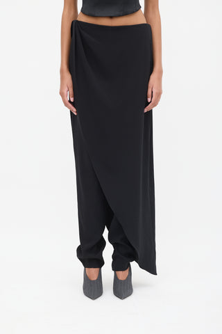 Baja East Black Overlay Trouser