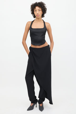 Baja East Black Overlay Trouser