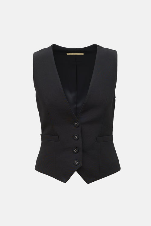 Balenciaga 2007 Silk & Satin Panelled Vest