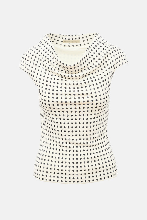 Balenciaga 2008 Dot Print Top
