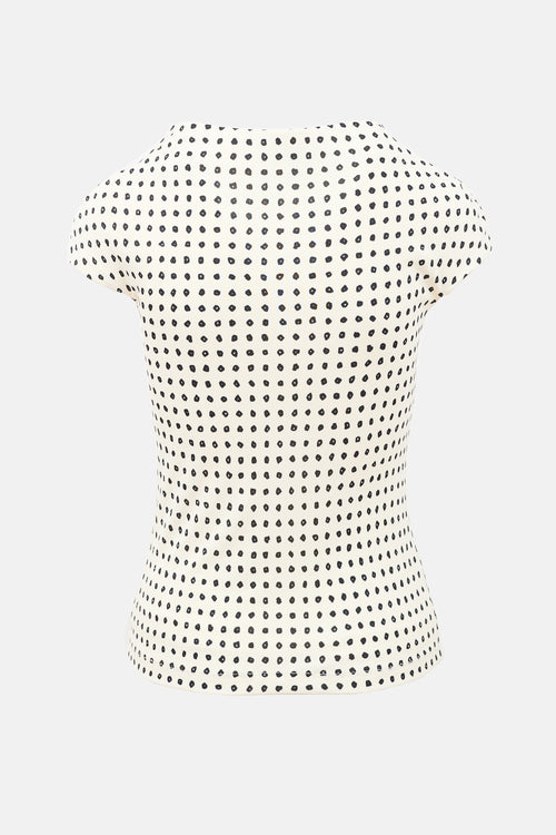 Balenciaga 2008 Dot Print Top