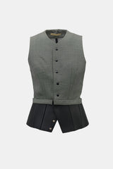 Balenciaga FW 2008 Leather Peplum Vest