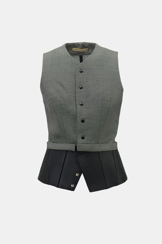 Balenciaga 2008 Leather Peplum Vest