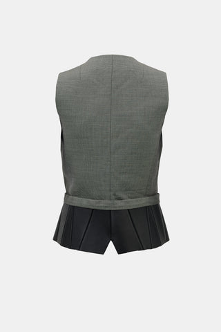 Balenciaga FW 2008 Leather Peplum Vest