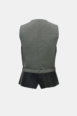 Balenciaga 2008 Leather Peplum Vest