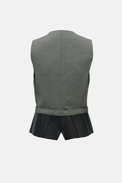 Balenciaga 2008 Leather Peplum Vest