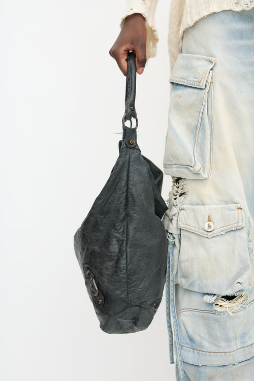 Balenciaga 2010s Leather Motocross Day Bag