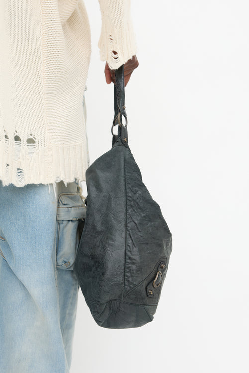 Balenciaga 2010s Leather Motocross Day Bag