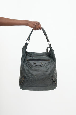 Balenciaga 2010s Leather Motocross Day Bag