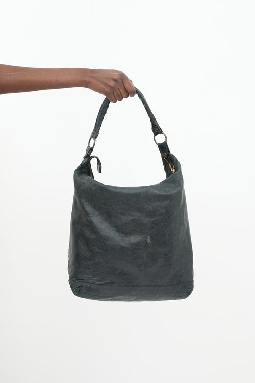 Balenciaga 2010s Leather Motocross Day Bag