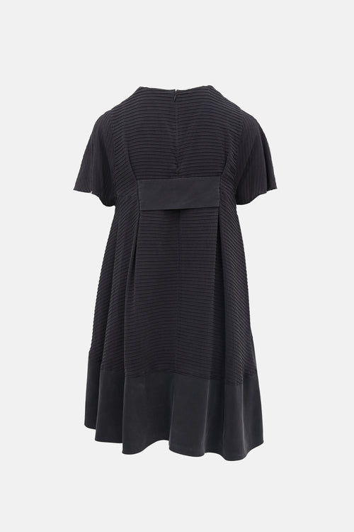 Balenciaga 2012 Silk Pintuck Dress