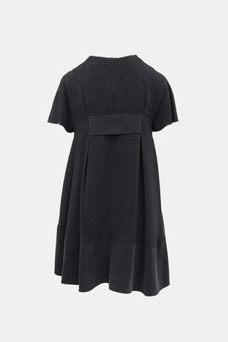 Balenciaga 2012 Silk Pintuck Dress